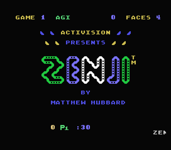 Zenji title screen for MSX